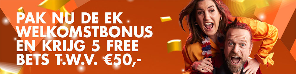 EK 2024 actie circus 5x free bet van 10 euro