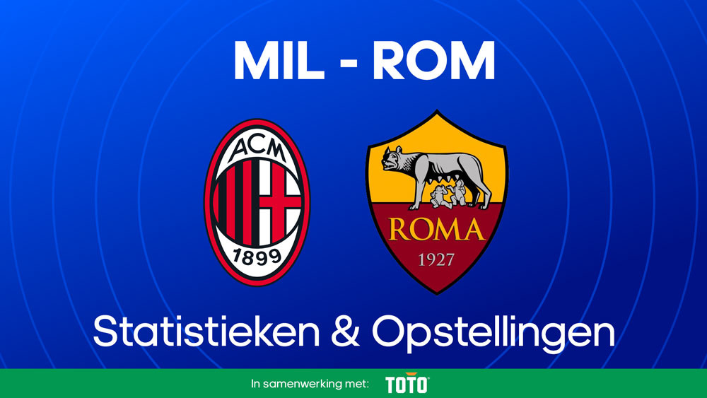 ac milan as roma opstellingen statistieken