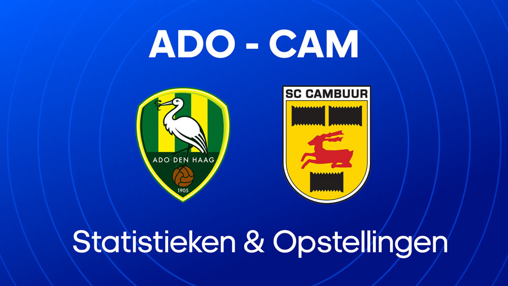 ado den haag sc cambuur opstellingen statistieken