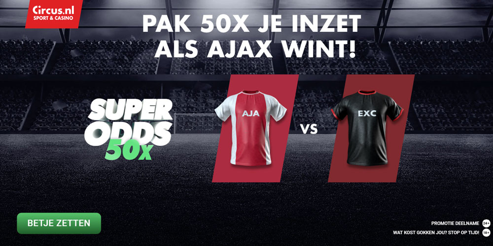 ajax excelsior super odds 50x