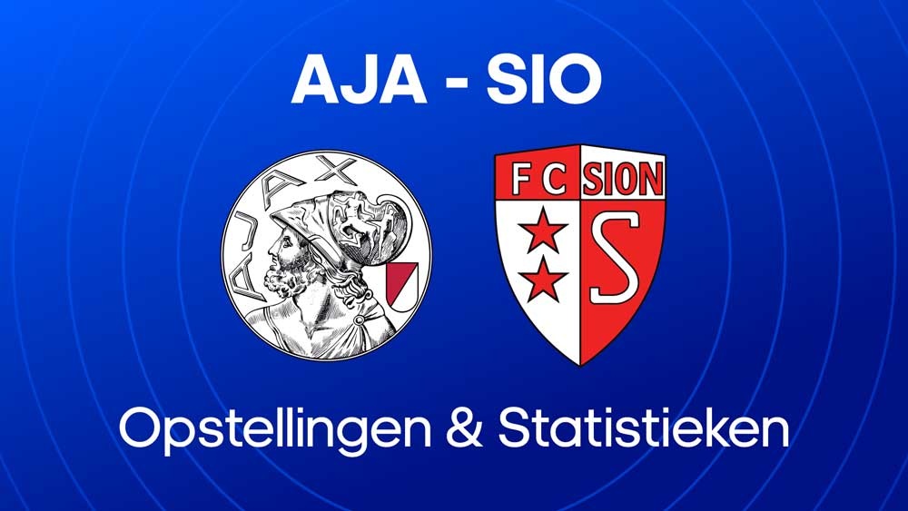ajax fc sion opstellingen statistieken