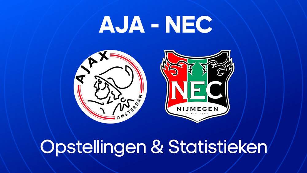 ajax nec opstellingen statistieken