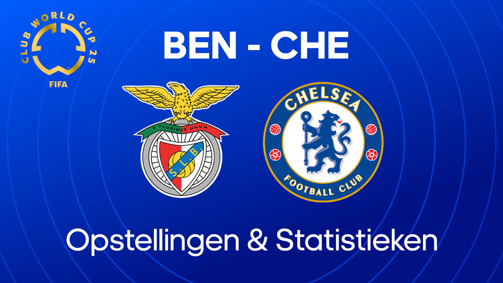 benfica chelsea opstellingen statistieken