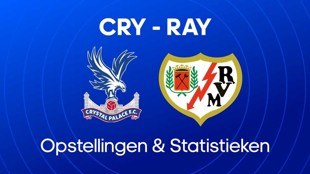 crystal palace rayo vallecano opstellingen statistieken