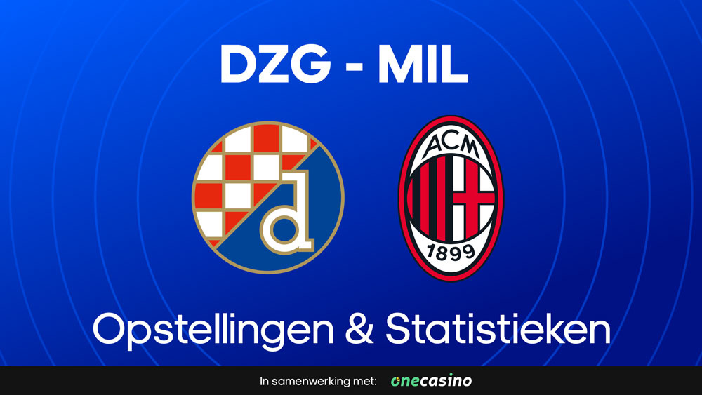 dinamo zagreb ac milan opstellingen statistieken