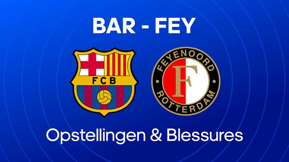 fc barcelona feyenoord opstellingen