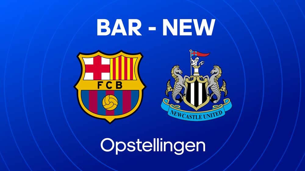 fc barcelona newcastle united opstellingen