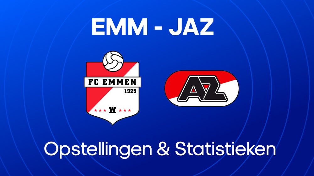 fc emmen jong az opstellingen statistieken