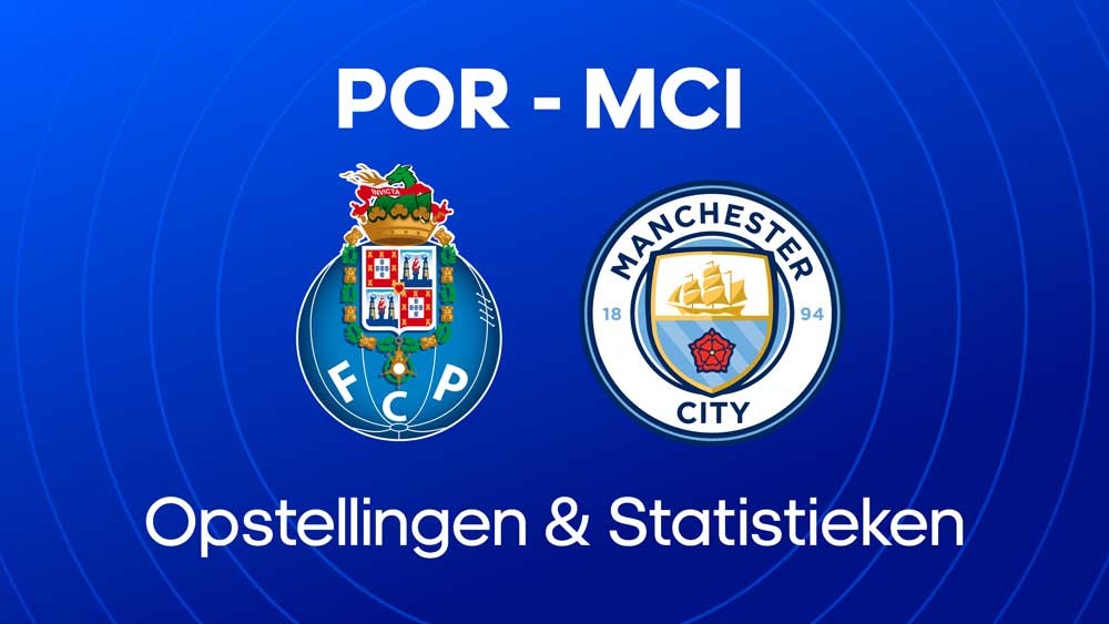 fc porto manchester city opstellingen statistieken wedstrijden