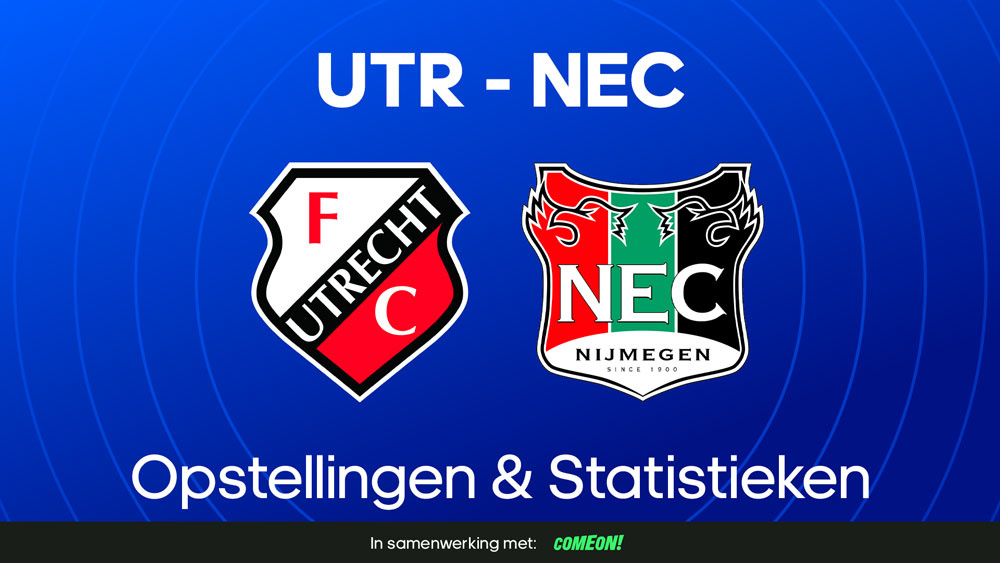 fc utrecht nec opstellingen statistieken