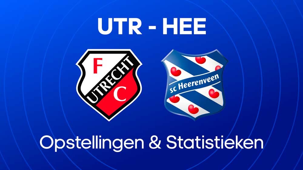 fc utrecht sc heerenveen opstellingen statistieken