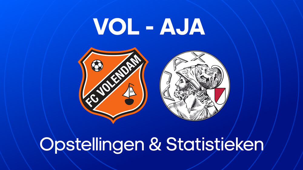 fc volendam ajax opstellingen statistieken