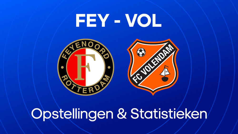 Feyenoord FC Volendam Opstellingen Statistieken