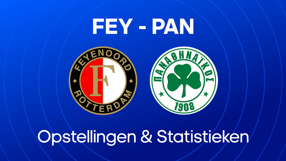 feyenoord panathiniakos opstellingen statistieken