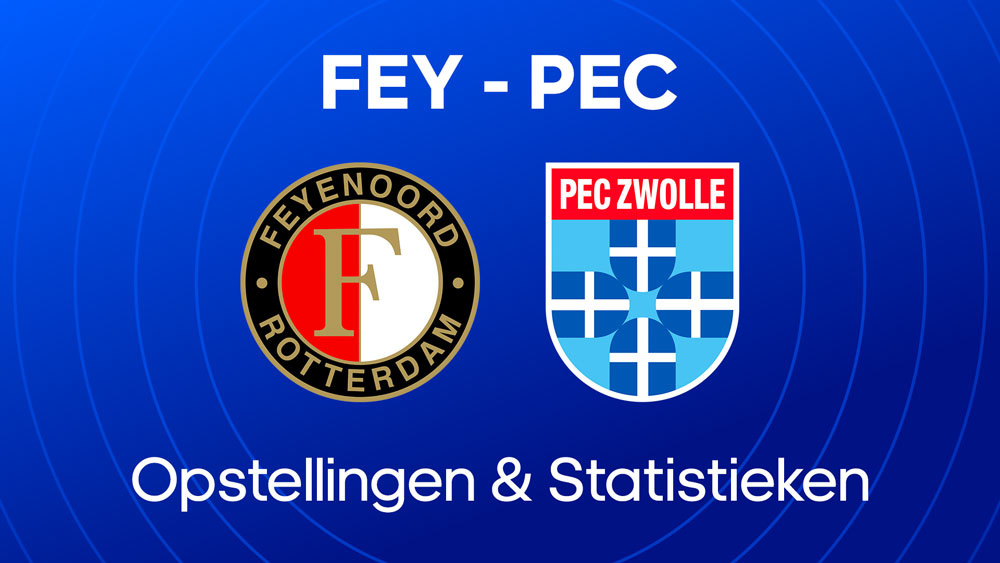feyenoord pec zwolle opstellingen statistieken