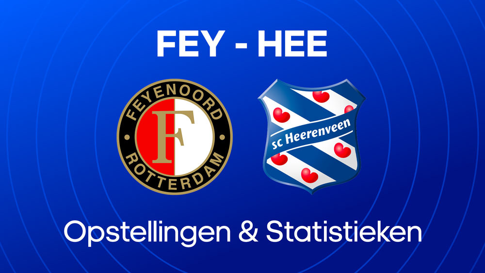 feyenoord sc heerenveen opstellingen statistieken