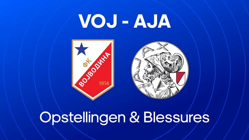 fk vojvodina ajax opstellingen
