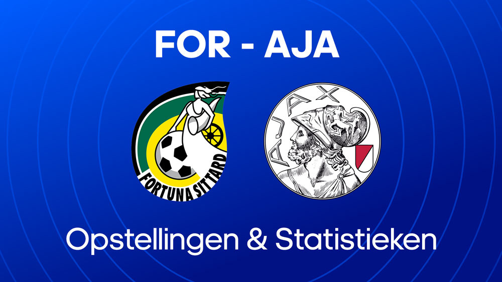 fortuna sittard ajax opstellingen statistieken