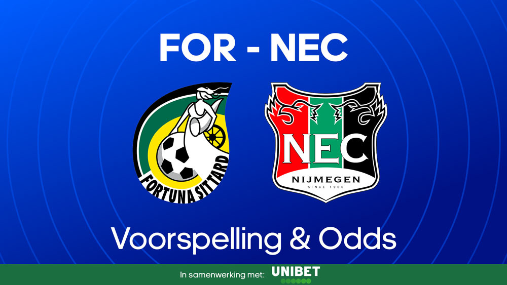 fortuna sittard nec nijmegen voorspelling opstellingen