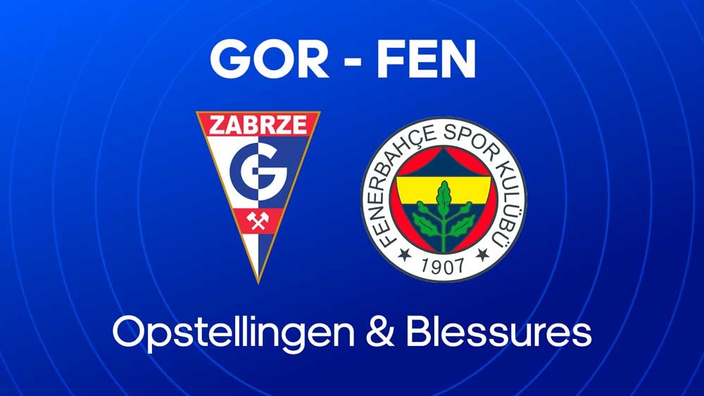 gornik zabrze fenerbahce opstellingen blessures