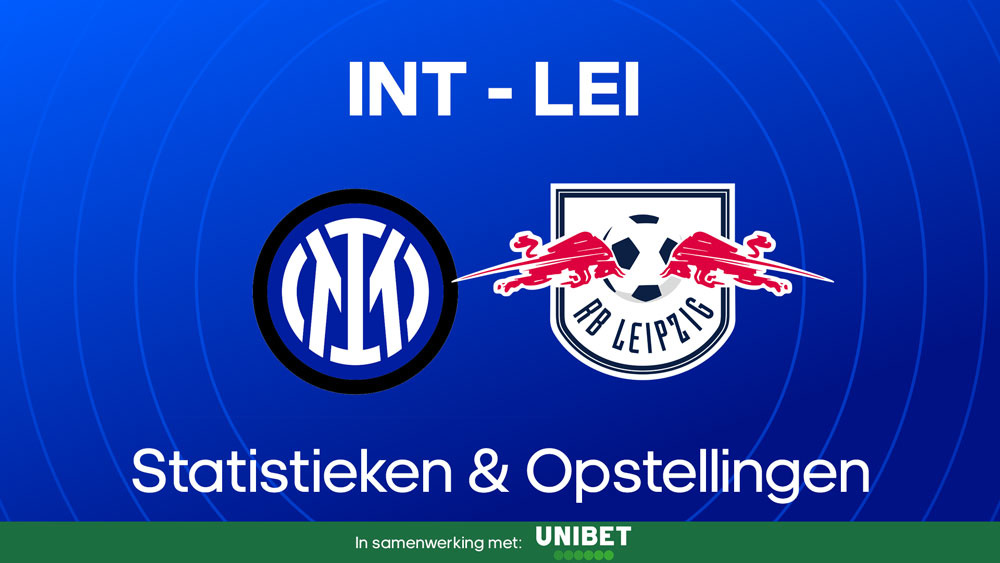 inter milan rb leipzig statistieken opstellingen