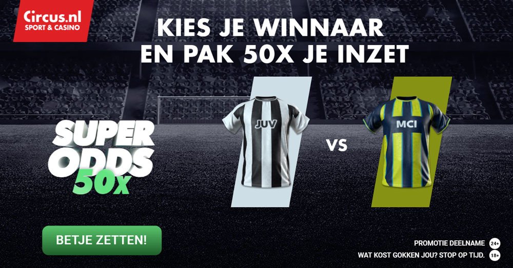 juventus manchester city super odds 50x