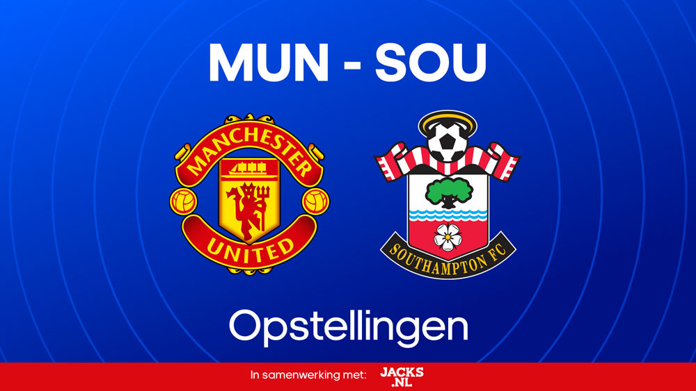 manchester united southampton FC opstellingen