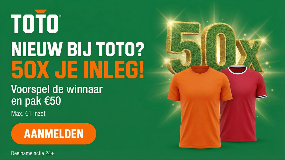 Nederland Noorwegen toto 50x actie