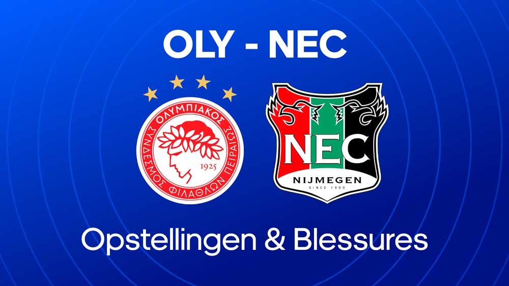 olympiakos nec opstellingen blessures