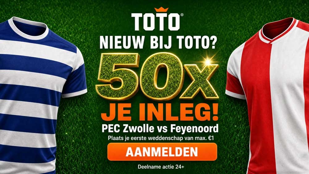 pec feyenoord toto actie 50x