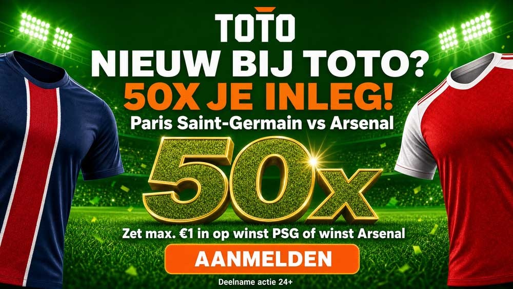 psg arsenal toto 50x actie champions league