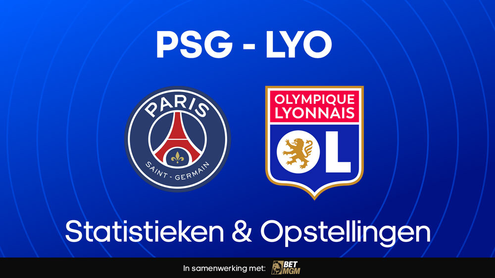 psg olympique lyonnais statistieken opstellingen