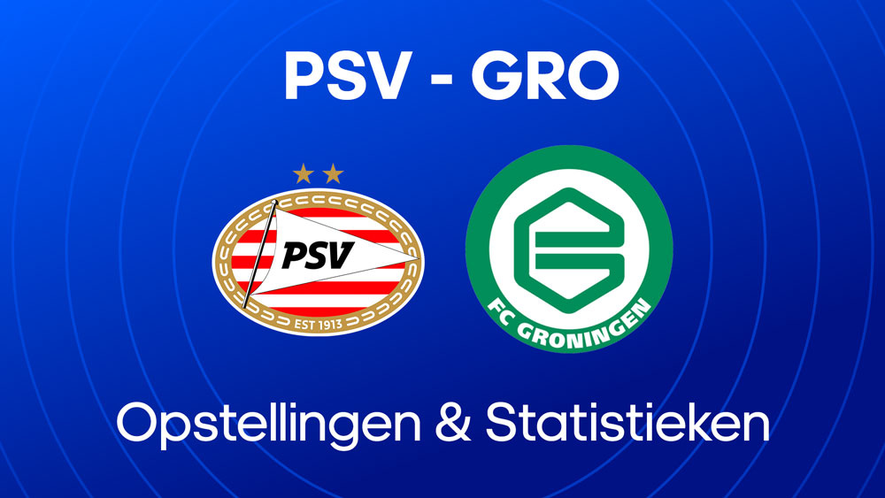 psv fc groningen opstellingen statistieken