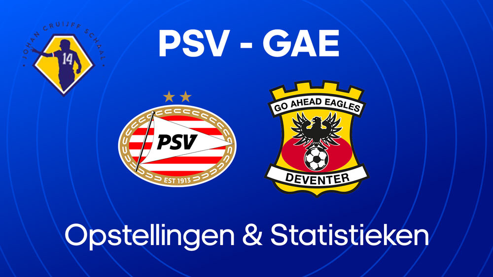 psv go ahead eagles opstellingen statistieken johan cruijff schaal
