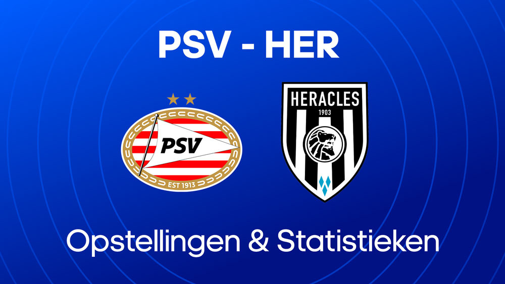 psv heracles opstellingen statistieken
