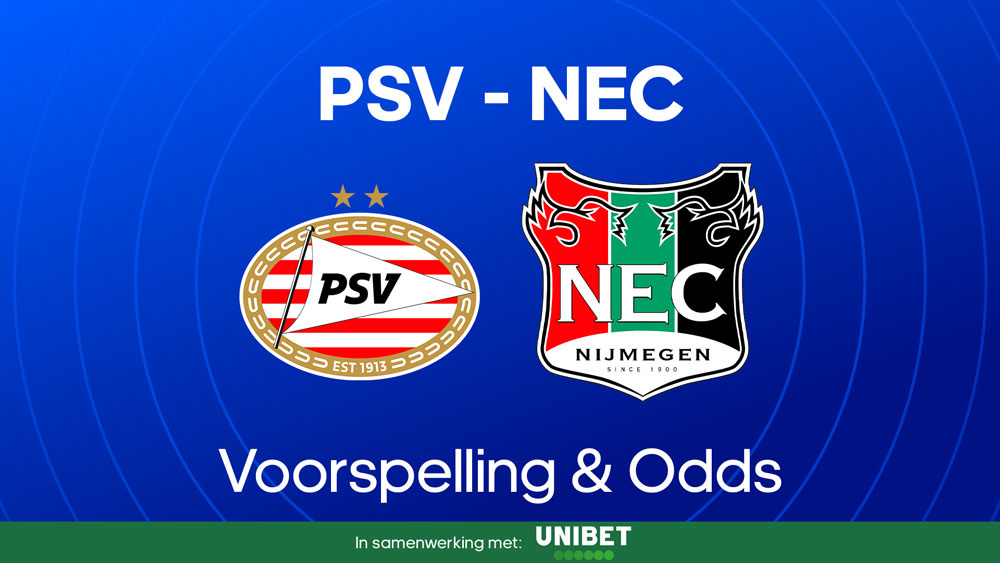 psv - nec voorspelling statistieken en opstellingen