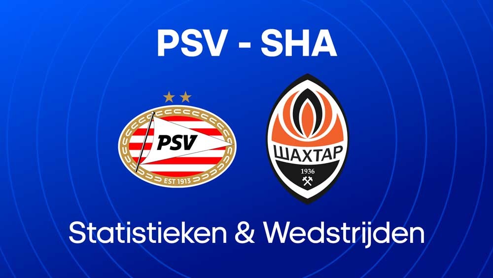 psv shakhtar donetsk statistieken wedstrijden