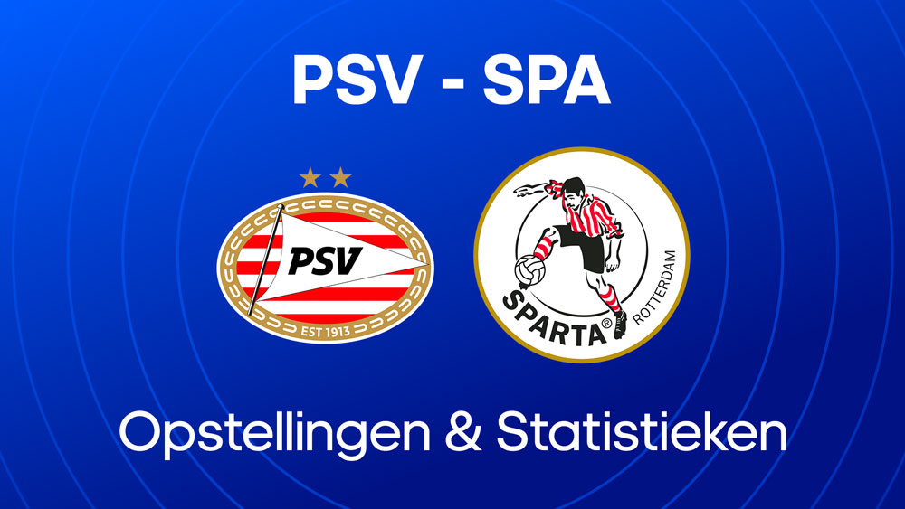 psv sparta rotterdam opstellingen statistieken
