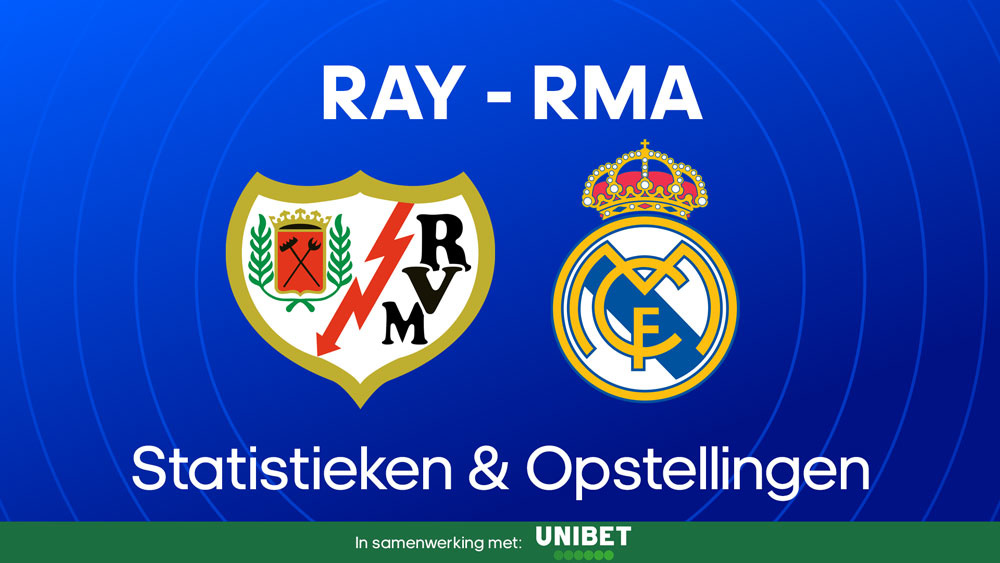 rayo vallecano real madrid statistieken opstellingen
