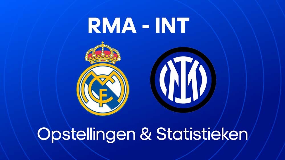 real madrid inter milan opstellingen statistieken wedstrijden