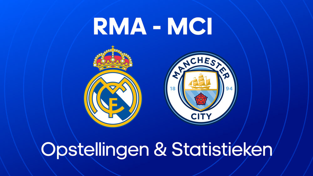 real madrid manchester city opstellingen statistieken