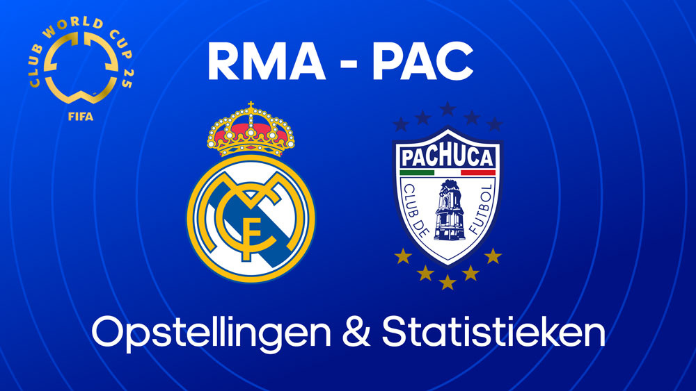 Real madrid pachuca opstellingen statistieken