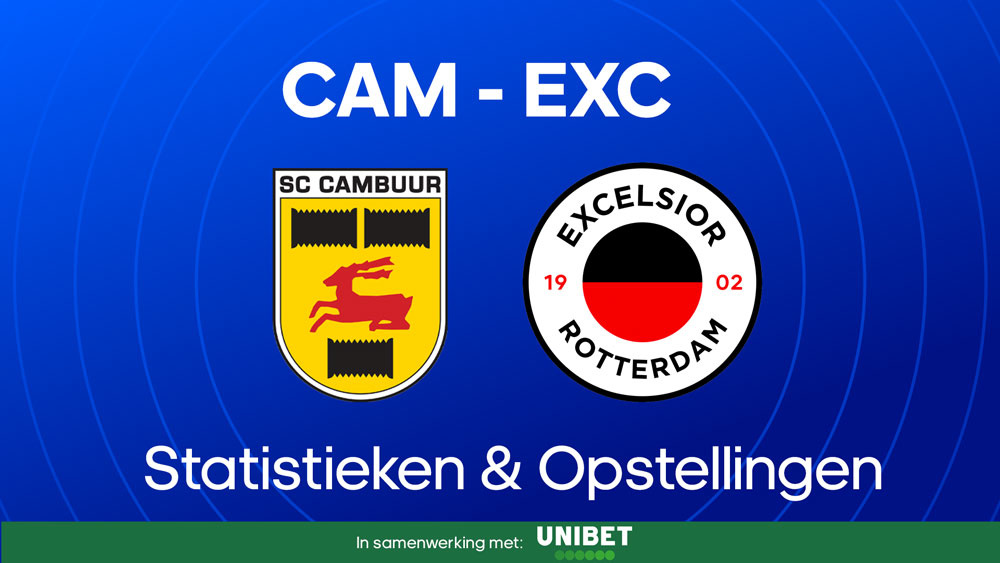 cambuur excelsior opstellingen statistieken