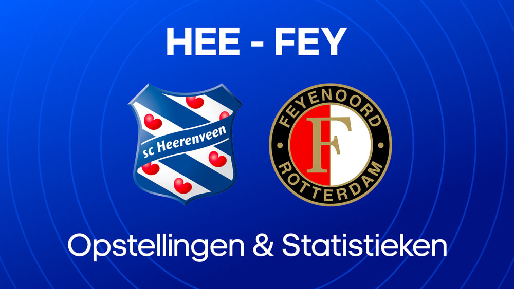 sc heerenveen feyenoord opstellingen tijdlijn