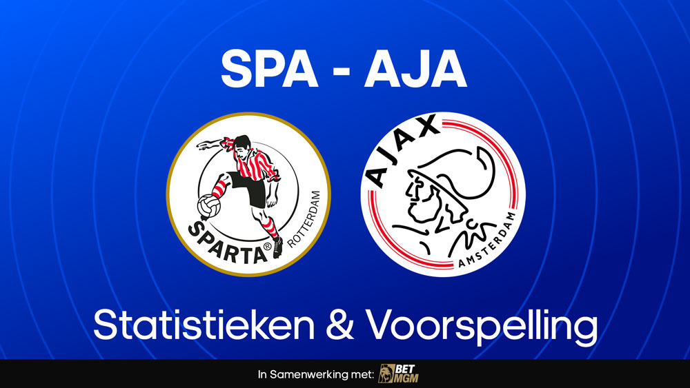 sparta rotterdam ajax statistieken voorspelling