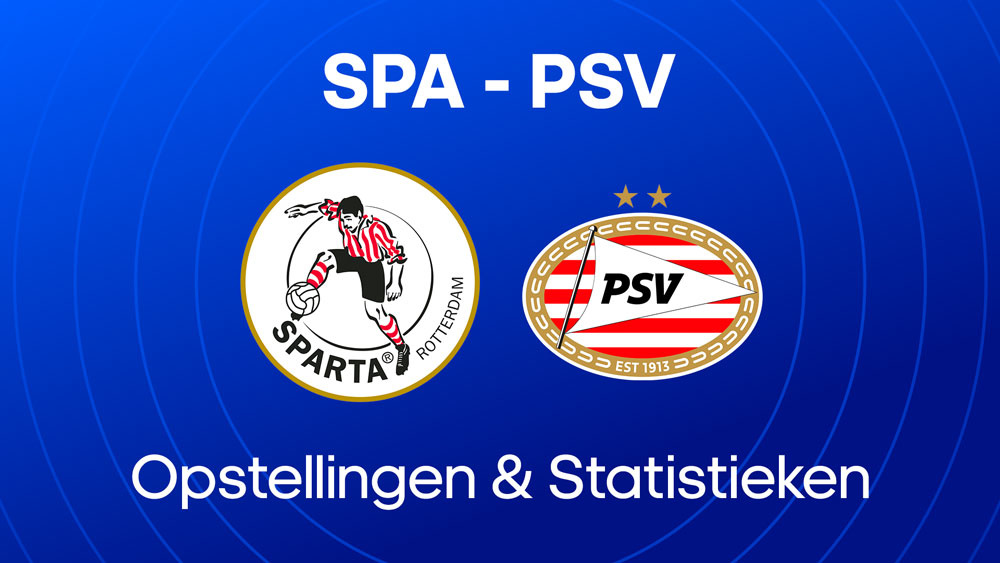 sparta rotterdam psv opstellingen tijdlijn