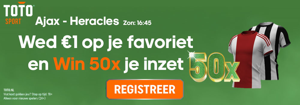 toto ajax heracles 50x odds