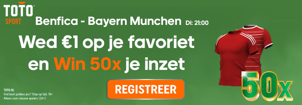 toto benfica bayern 50x je inzet