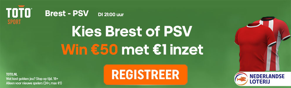 brestois psv toto actie