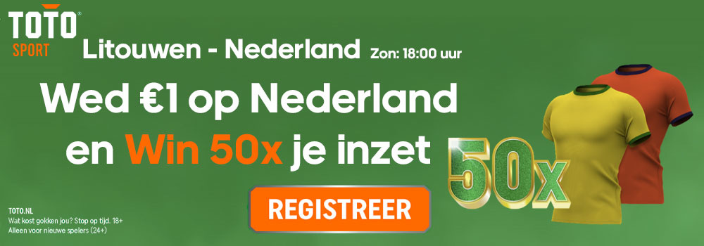 toto litouwen nederland 50x actie
